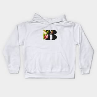 Botanical Alphabet B Kids Hoodie